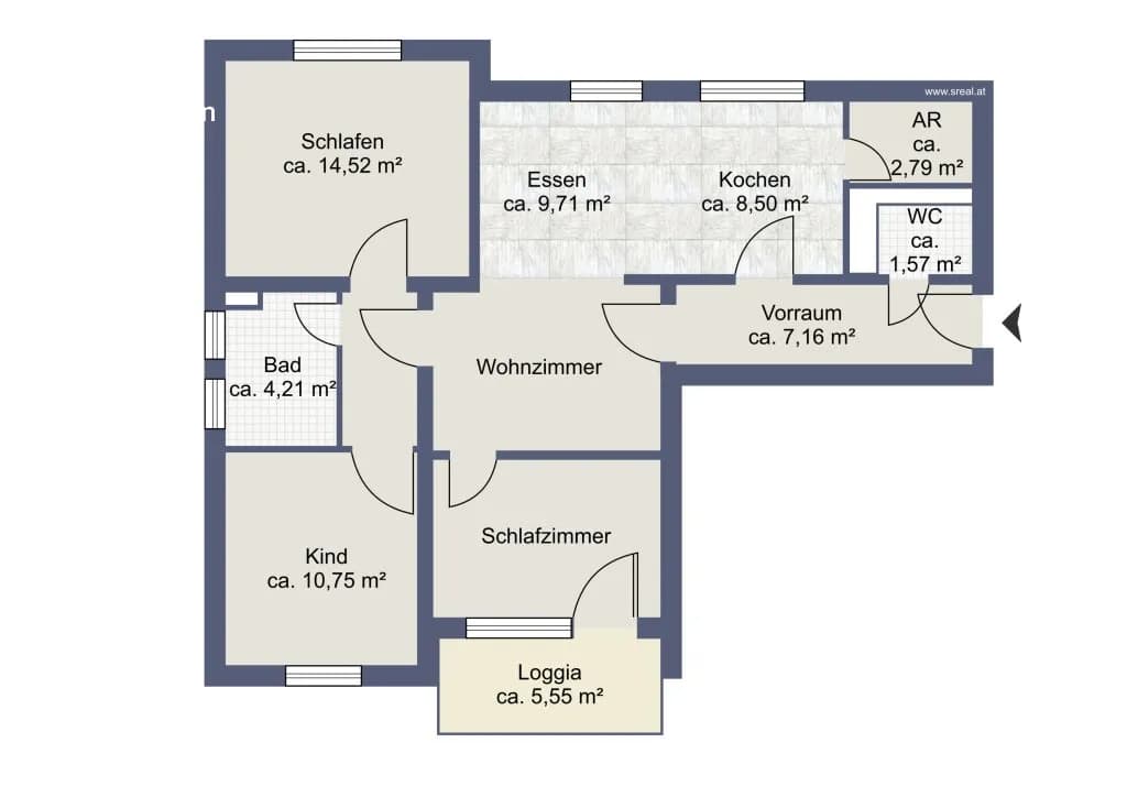 4-Zimmer-Wohnung kaufen in Leibnitz – 85 m², € 213.000 – Bild 8 von 8