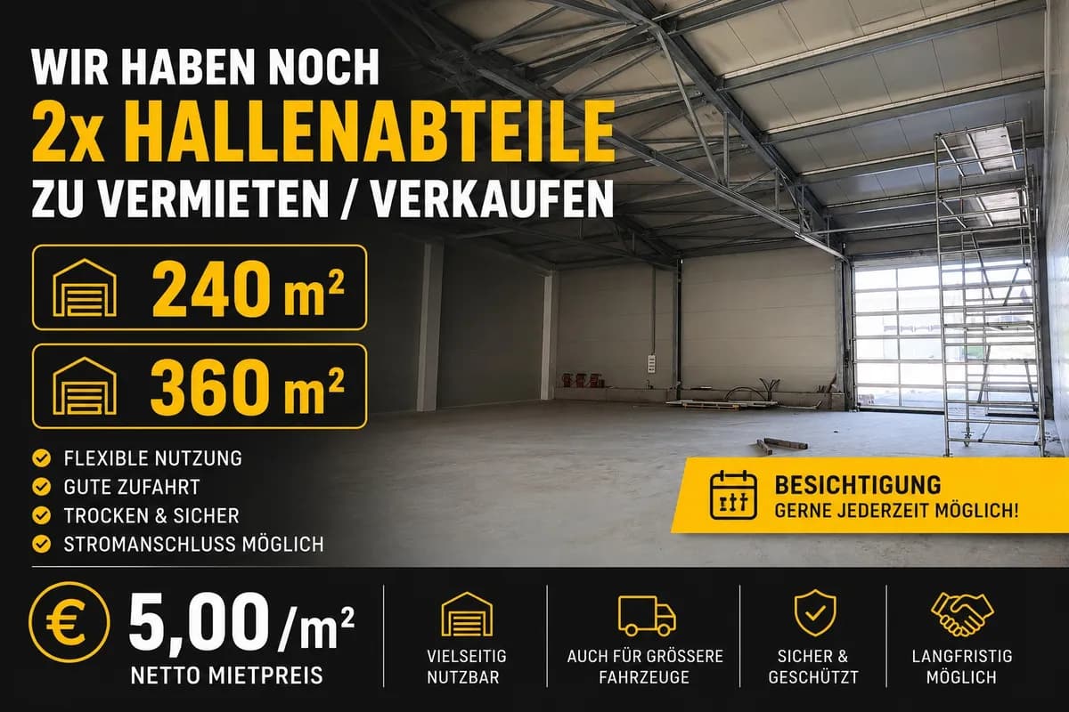 Gewerbeimmobilie mieten in Südoststeiermark – 2 634 m², € 5