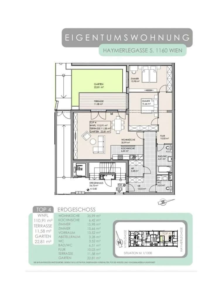 4-Zimmer-Wohnung kaufen in Wien – 110,91 m², € 540.000 – Bild 13 von 13