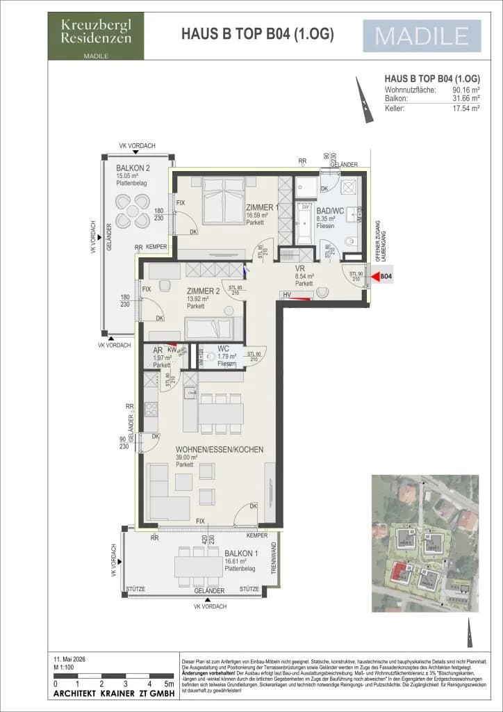 3-Zimmer-Wohnung kaufen in Klagenfurt – 90,16 m² – Bild 7 von 7