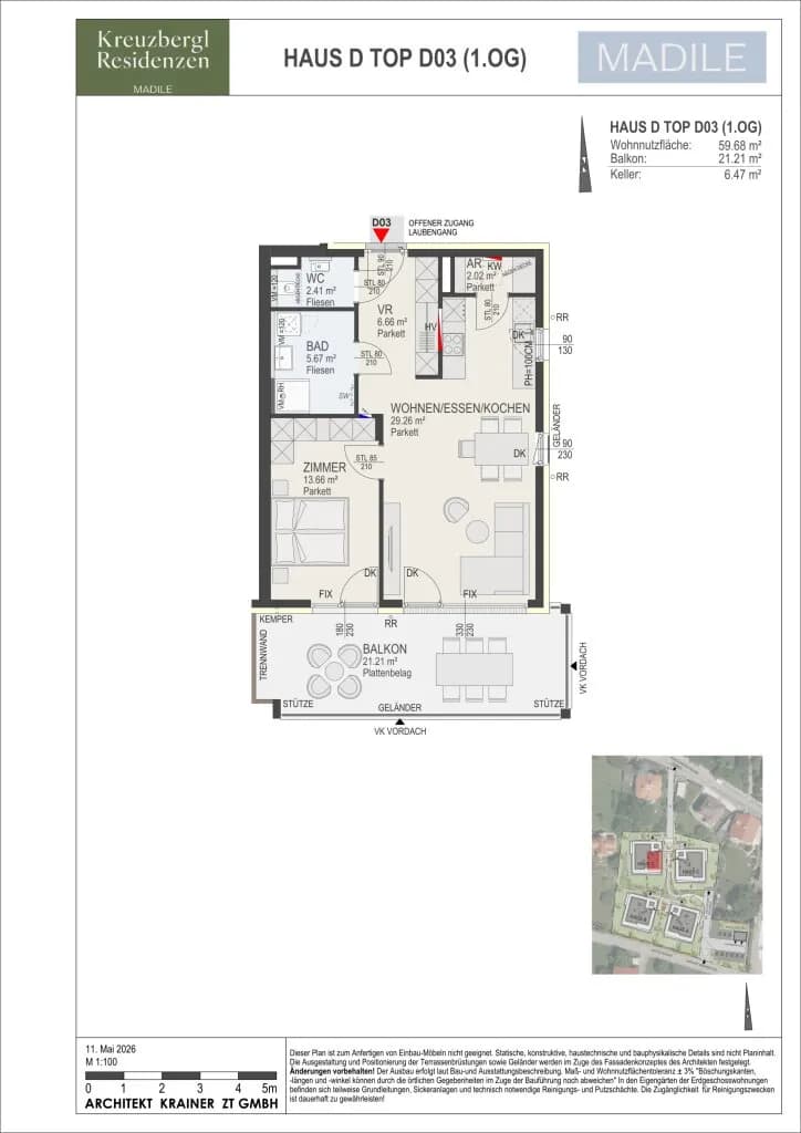 2-Zimmer-Wohnung kaufen in Klagenfurt – 59,68 m² – Bild 7 von 7