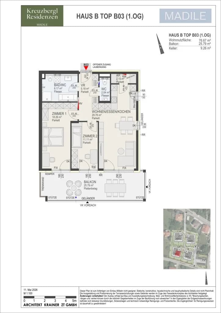 3-Zimmer-Wohnung kaufen in Klagenfurt – 76,67 m² – Bild 7 von 7