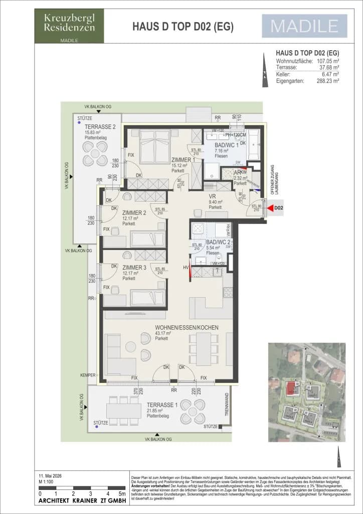 4-Zimmer-Wohnung kaufen in Klagenfurt – 107,05 m² – Bild 7 von 7