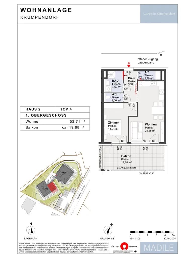 Wohnung kaufen in Klagenfurt Land – 53,71 m², € 365.400 – Bild 5 von 5