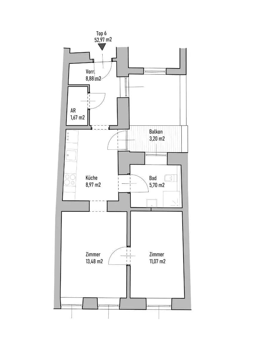 2-Zimmer-Wohnung mieten in Hollabrunn – 54 m², € 595 – Bild 10 von 10