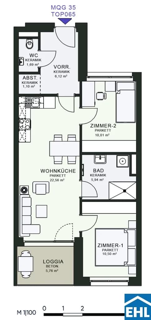 3-Zimmer-Wohnung mieten in Graz – 57,88 m², € 857 – Bild 20 von 20