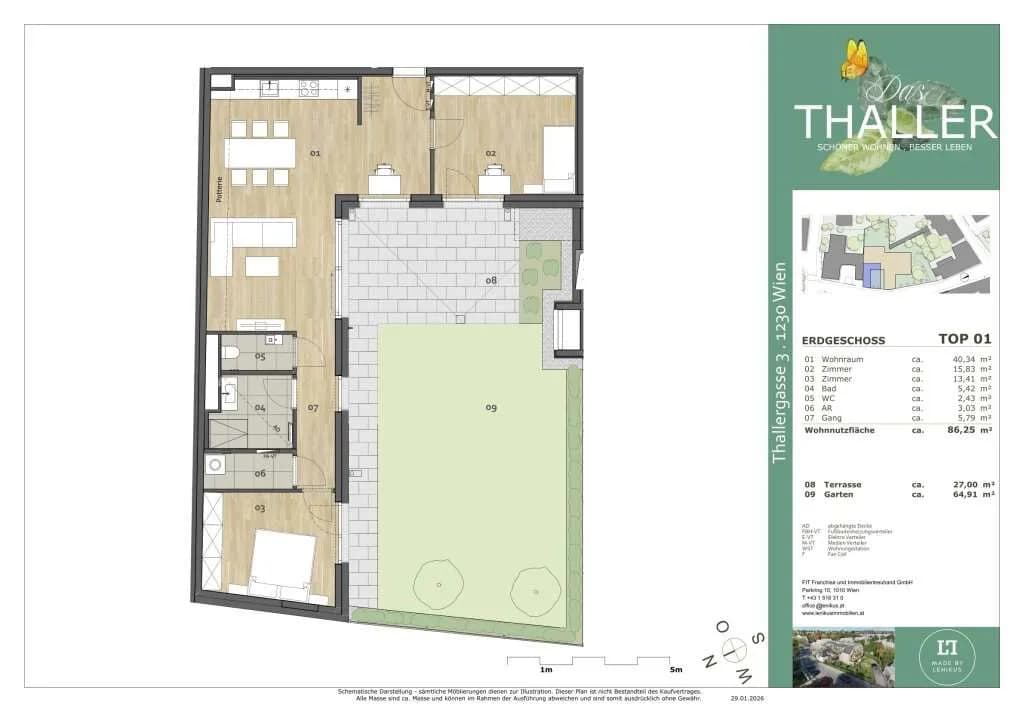 3-Zimmer-Wohnung kaufen in Wien – 85,44 m², € 628.400 – Bild 4 von 5