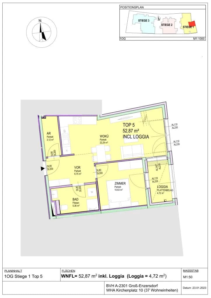 2-Zimmer-Wohnung kaufen in Gänserndorf – 53 m², € 220.500 – Bild 10 von 10