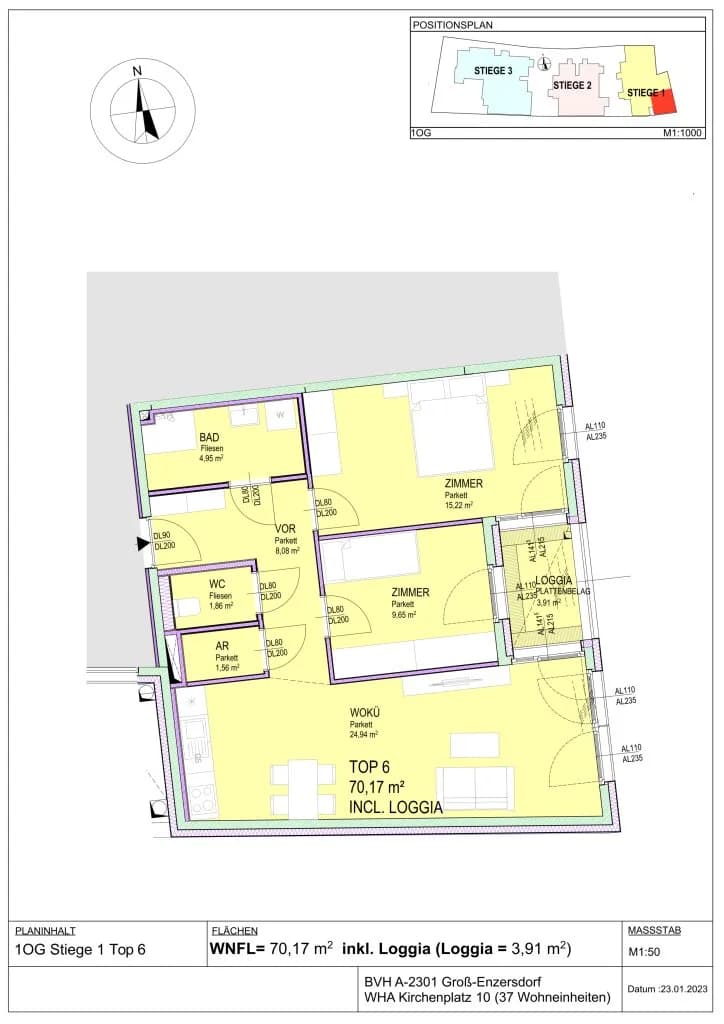 3-Zimmer-Wohnung kaufen in Gänserndorf – 70 m², € 322.420 – Bild 11 von 11
