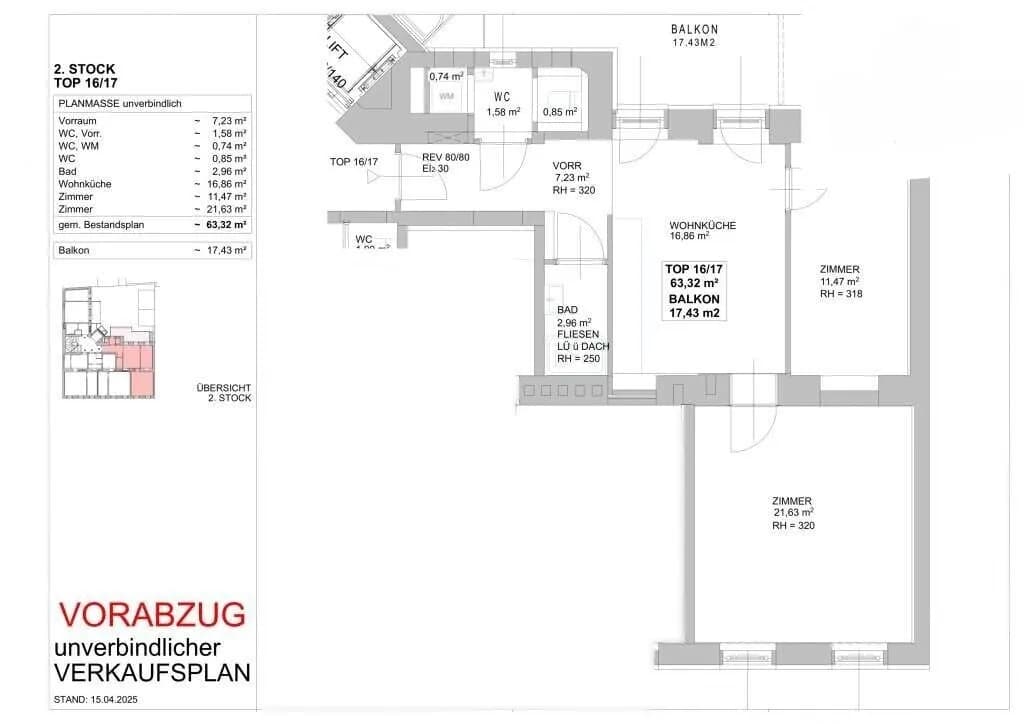 3-Zimmer-Wohnung kaufen in Wien – 64,68 m², € 499.000 – Bild 12 von 12
