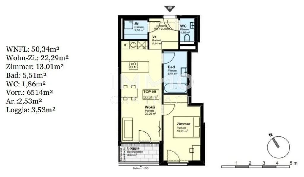 2-Zimmer-Wohnung kaufen in Wien – 50,34 m², € 299.000 – Bild 6 von 11
