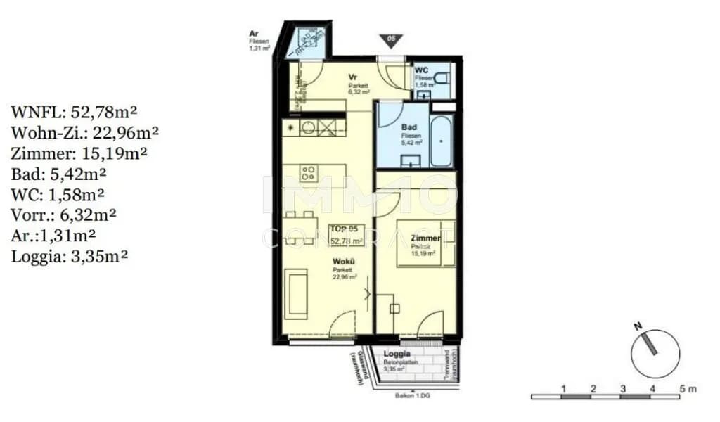 2-Zimmer-Wohnung kaufen in Wien – 52,78 m², € 310.000 – Bild 6 von 9