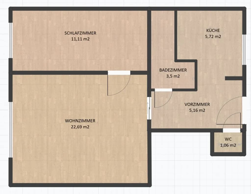 2-Zimmer-Wohnung kaufen in Wien – 49,36 m², € 269.000 – Bild 7 von 7