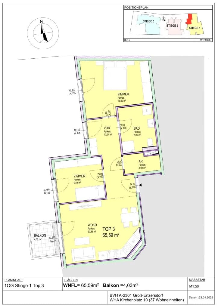 3-Zimmer-Wohnung kaufen in Gänserndorf – 66 m², € 332.220 – Bild 12 von 12