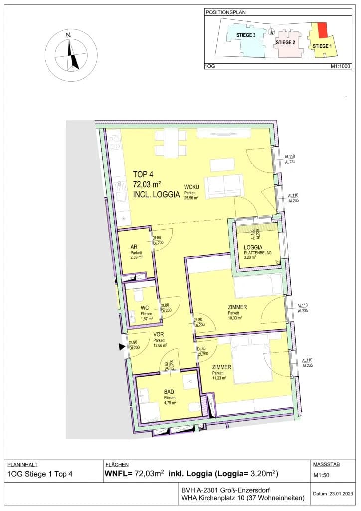 3-Zimmer-Wohnung kaufen in Gänserndorf – 72 m², € 351.820 – Bild 10 von 10