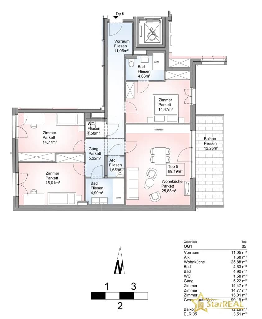 4-Zimmer-Wohnung kaufen in Mödling – 99 m², € 570.000 – Bild 41 von 41
