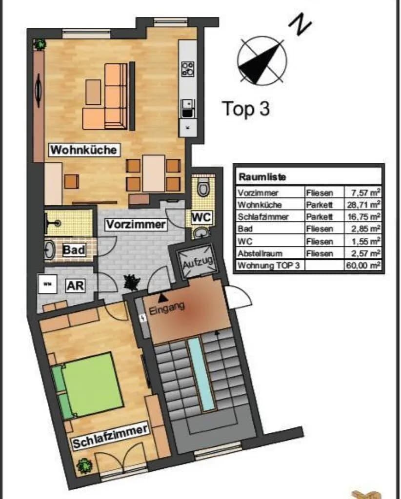 2-Zimmer-Wohnung kaufen in Wien – 58,65 m², € 195.000 – Bild 14 von 14