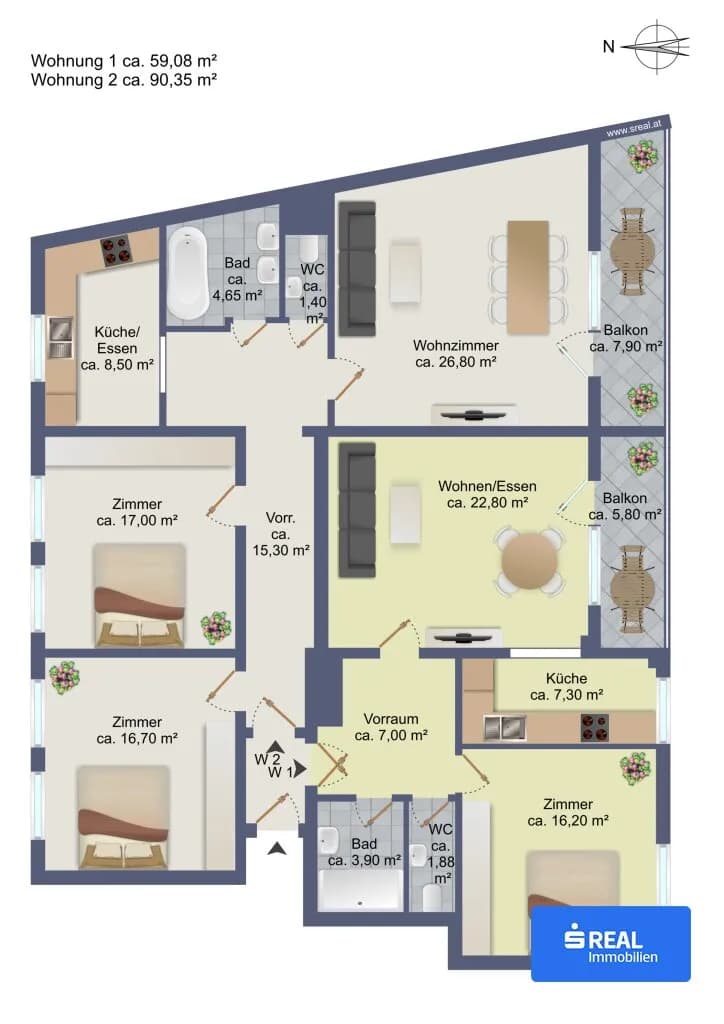 5-Zimmer-Wohnung kaufen in Villach – 152 m², € 269.000 – Bild 16 von 17