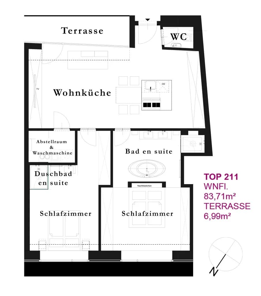 3-Zimmer-Wohnung mieten in Wien – 83,71 m², € 3.101 – Bild 13 von 26