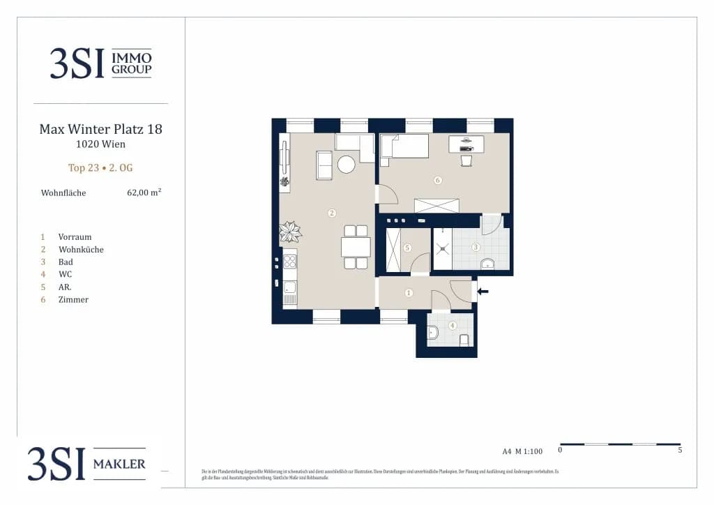2-Zimmer-Wohnung kaufen in Wien – 62 m², € 449.000 – Bild 17 von 17
