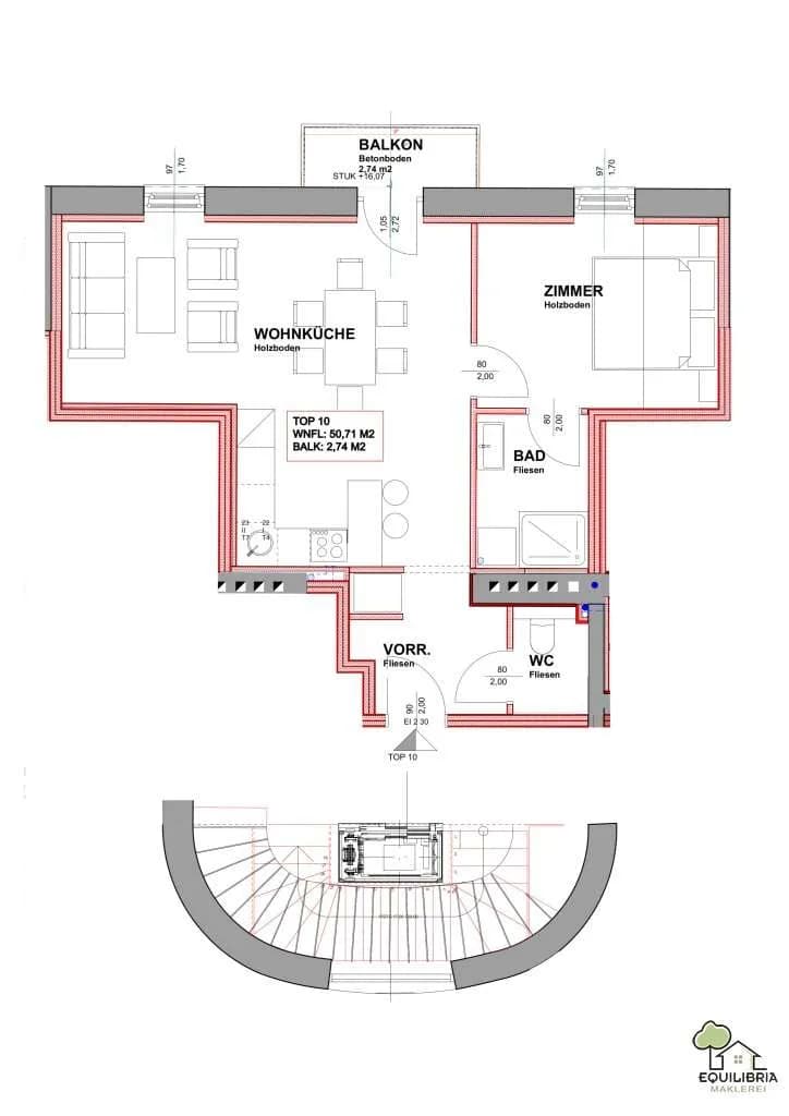 Wohnung kaufen in Tulln – 50,71 m², € 373.000 – Bild 24 von 24