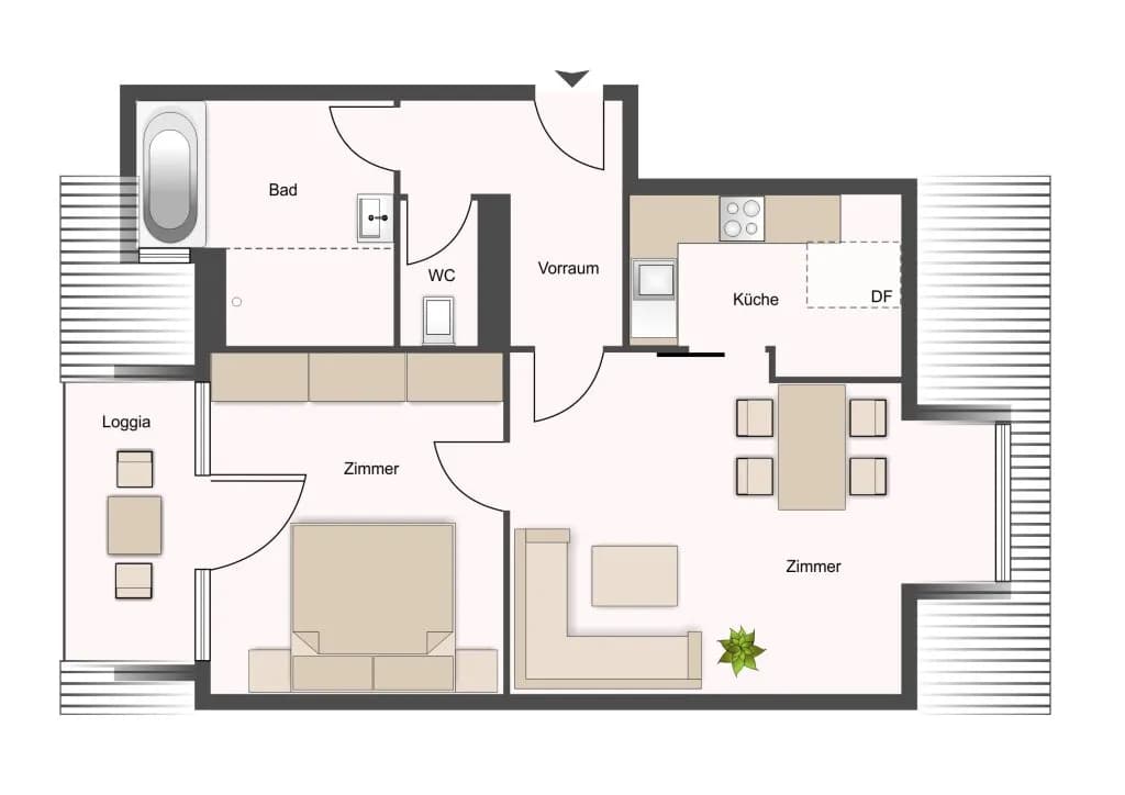 2-Zimmer-Wohnung mieten in Spittal an der Drau – 60 m², € 756 – Bild 8 von 8