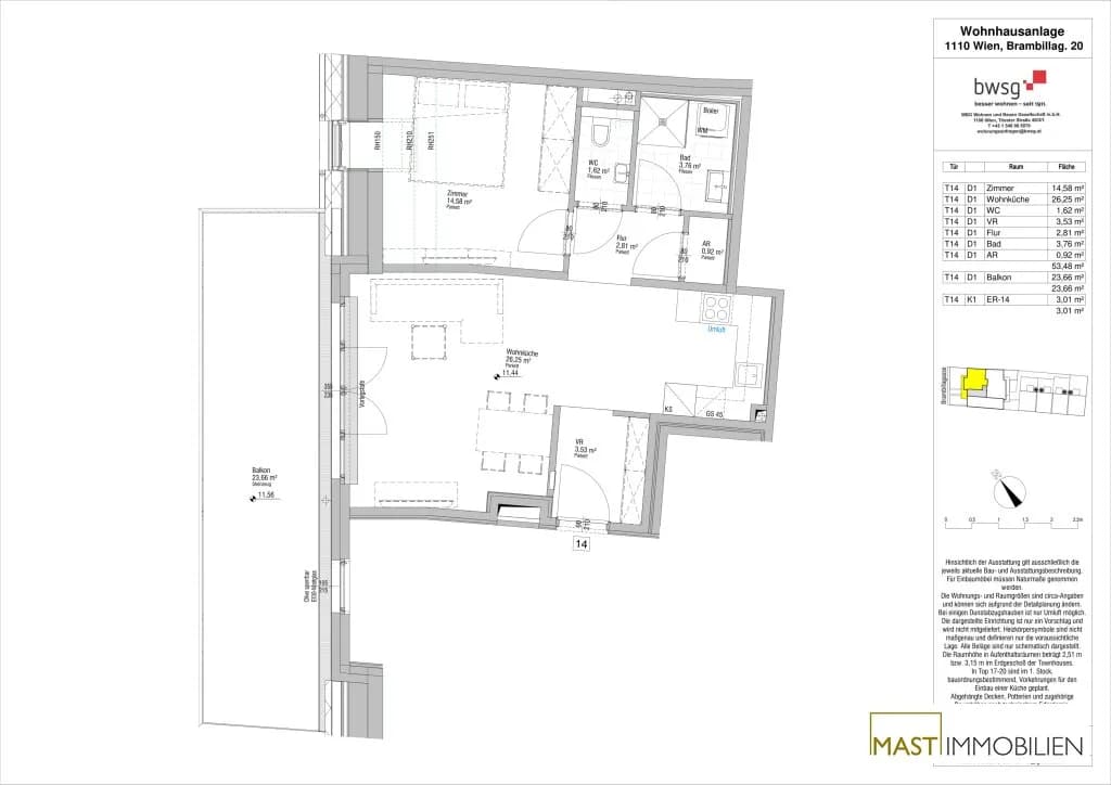 2-Zimmer-Wohnung kaufen in Wien – 53,48 m², € 419.500 – Bild 21 von 21