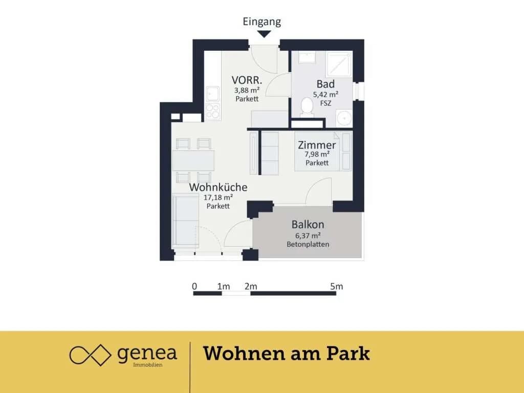 2-Zimmer-Wohnung kaufen in Graz – 34,52 m², € 245.000 – Bild 2 von 4