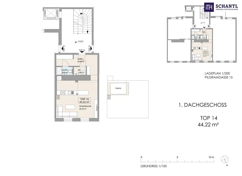 1-Zimmer-Wohnung kaufen in Wien – 44,22 m², € 299.000 – Bild 22 von 23