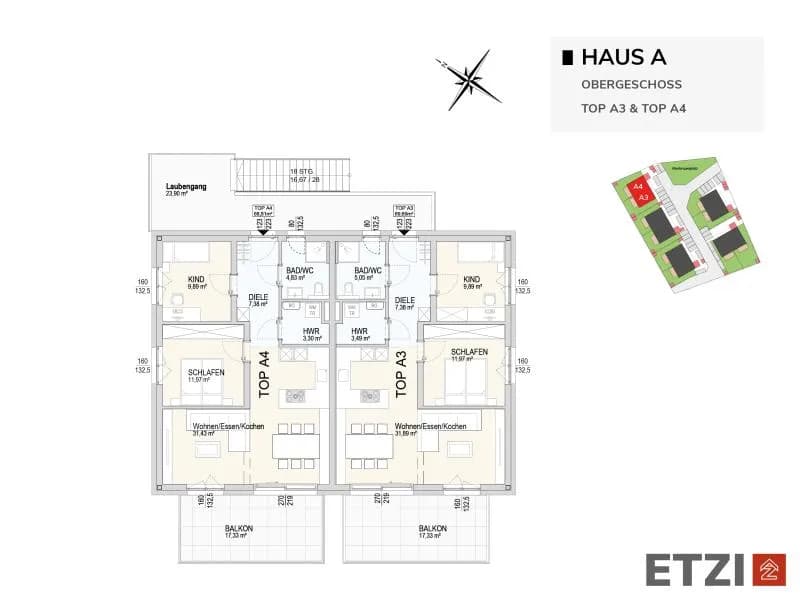 3-Zimmer-Wohnung kaufen in Wels-Land – 69,69 m², € 292.700 – Bild 11 von 13