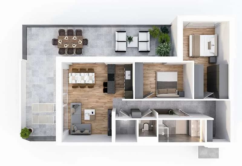 3-Zimmer-Wohnung mieten in Graz – 77 m², € 1.400 – Bild 3 von 5