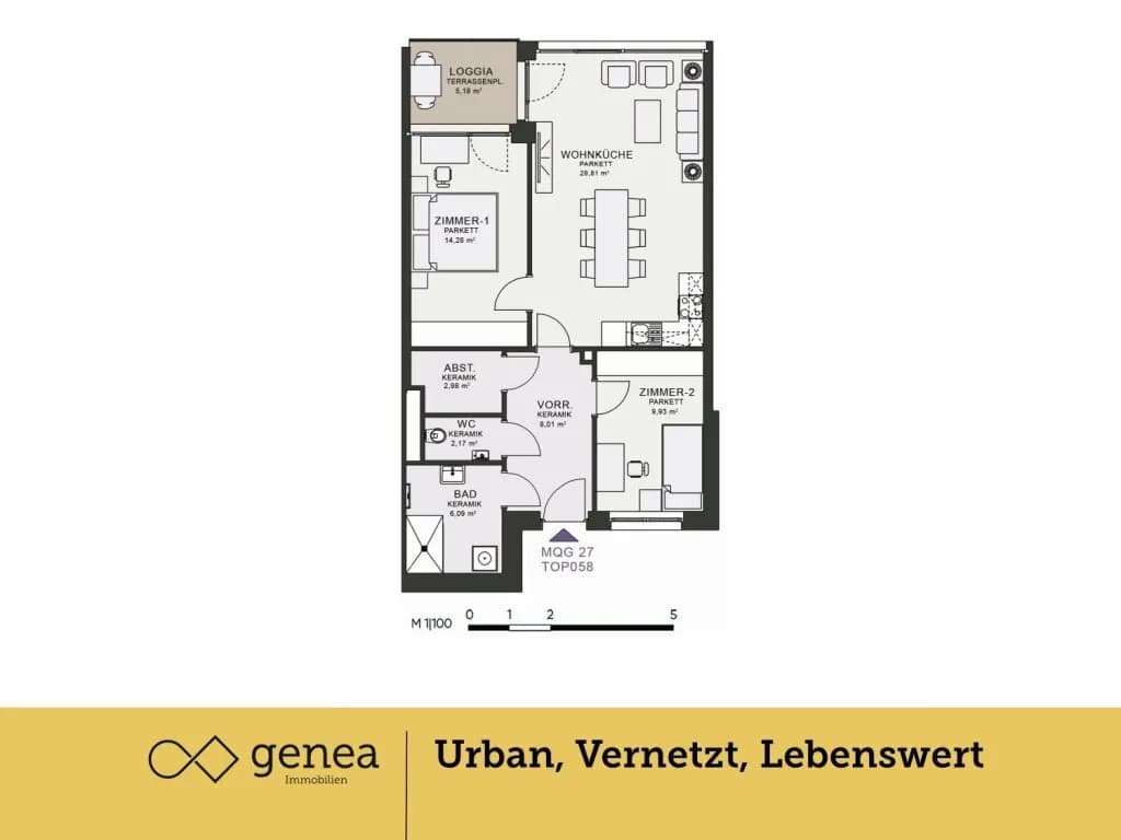 3-Zimmer-Wohnung mieten in Graz – 72,85 m², € 1.078 – Bild 2 von 20