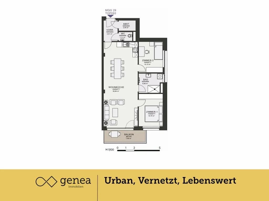 3-Zimmer-Wohnung mieten in Graz – 74,94 m², € 1.190 – Bild 2 von 20
