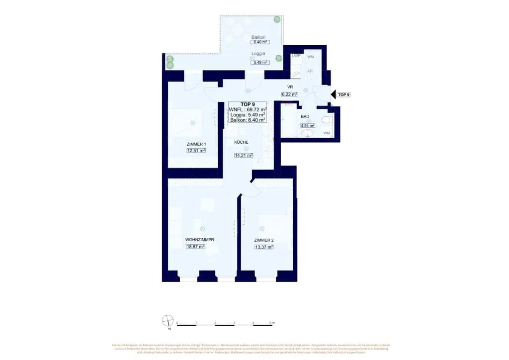 3-Zimmer-Wohnung kaufen in Wien – 69,72 m², € 525.000 – Bild 11 von 11