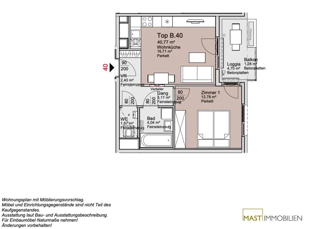 2-Zimmer-Wohnung kaufen in Wien – 40,79 m², € 299.000 – Bild 12 von 14