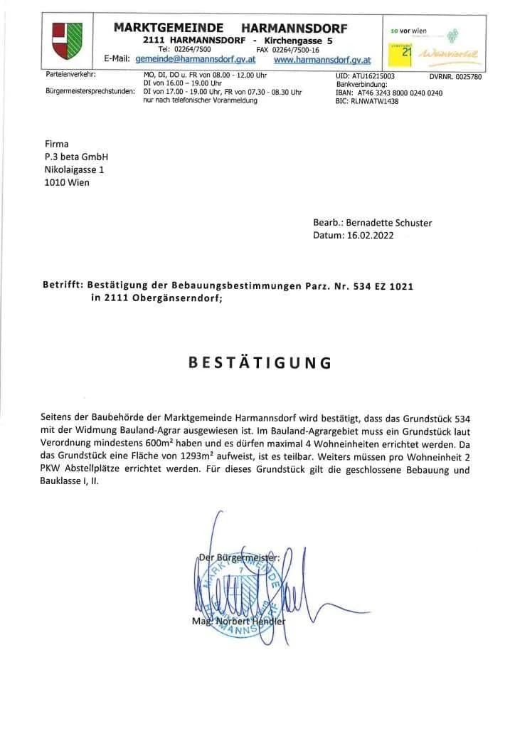 Grundstück kaufen in Korneuburg – 602 m², € 299.000 – Bild 3 von 3
