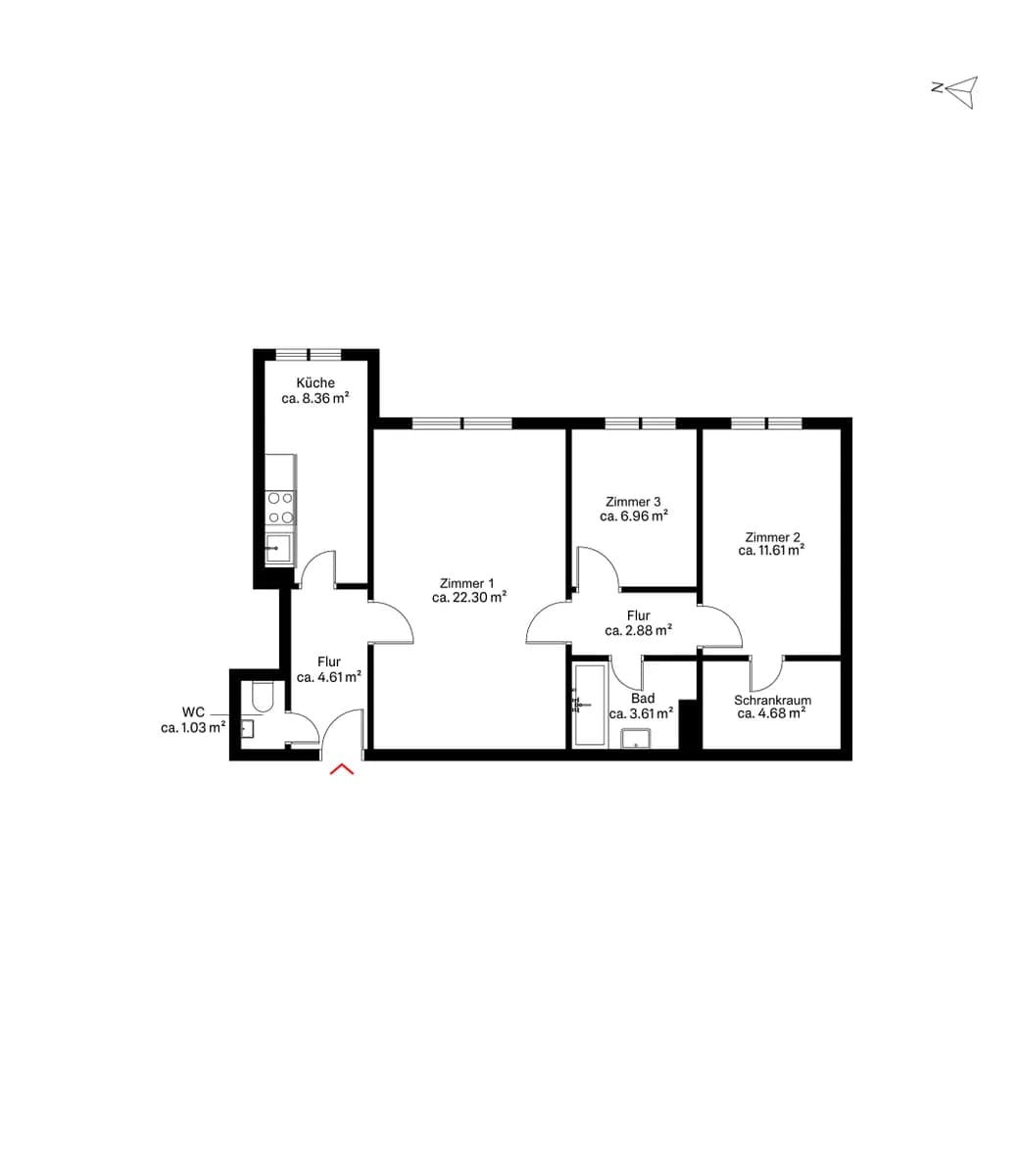 3-Zimmer-Wohnung kaufen in Wien – 66,4 m², € 275.000 – Bild 10 von 11