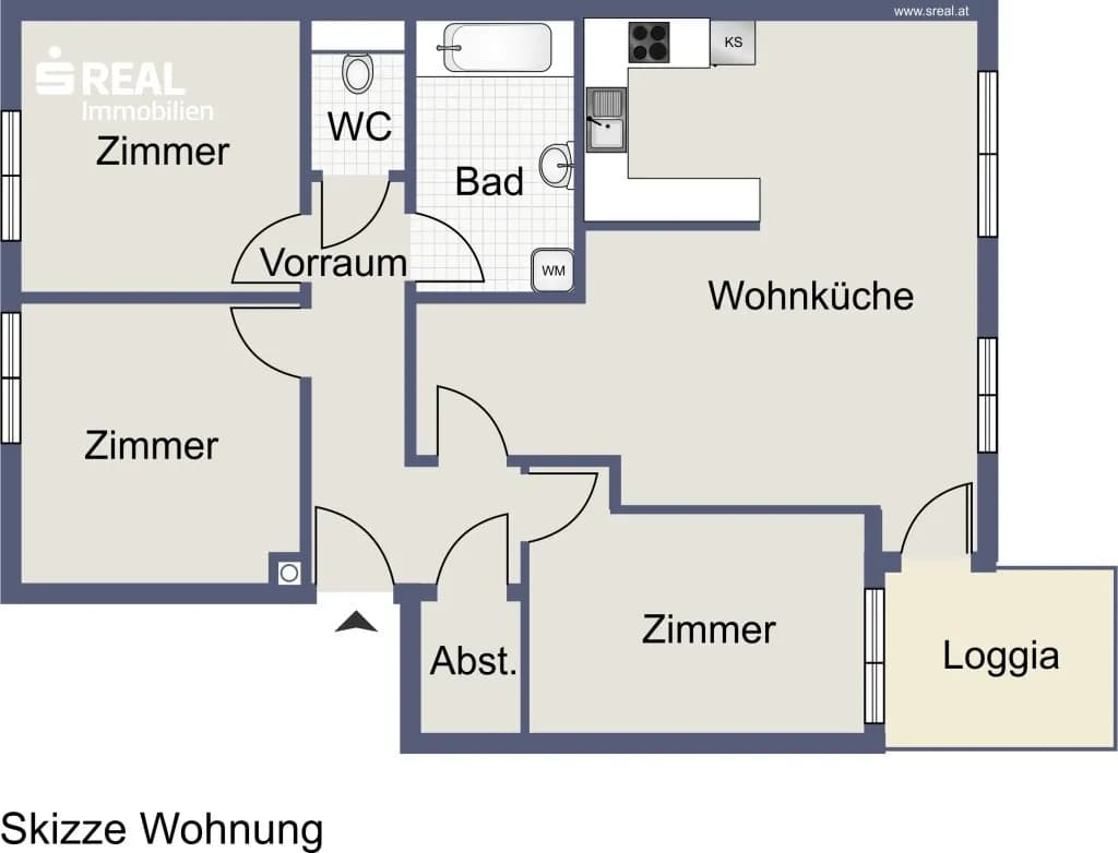 4-Zimmer-Wohnung kaufen in Wien – 88 m², € 380.000 – Bild 17 von 18