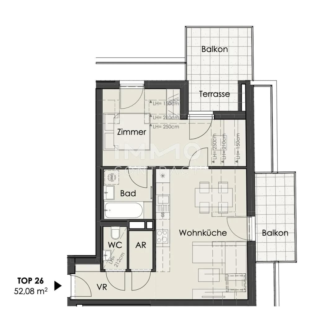 2-Zimmer-Wohnung kaufen in Wien – 52,08 m², € 416.000 – Bild 9 von 10