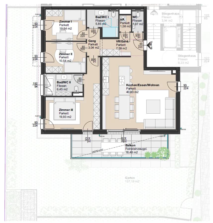 4-Zimmer-Wohnung kaufen in Mödling – 111 m², € 915.000 – Bild 7 von 7