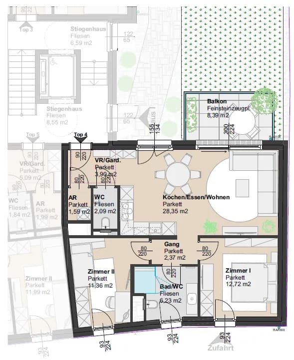 3-Zimmer-Wohnung kaufen in Mödling – 68 m², € 535.000 – Bild 8 von 8