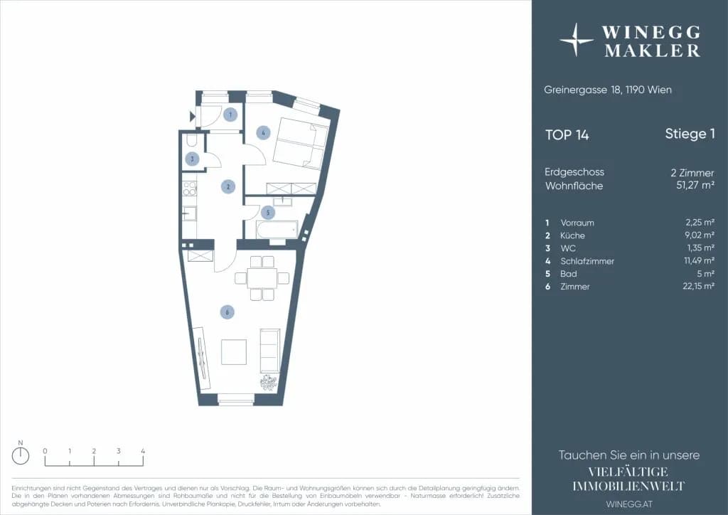 2-Zimmer-Wohnung kaufen in Wien – 51,27 m², € 249.000 – Bild 14 von 14