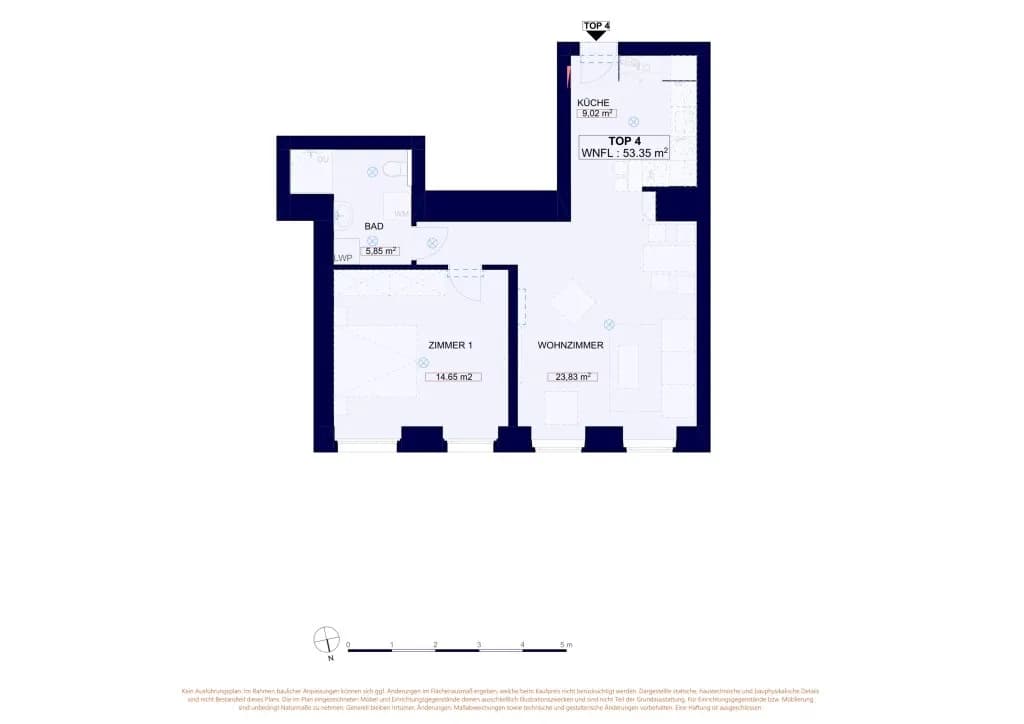 2-Zimmer-Wohnung kaufen in Wien – 53,35 m², € 329.000 – Bild 7 von 7