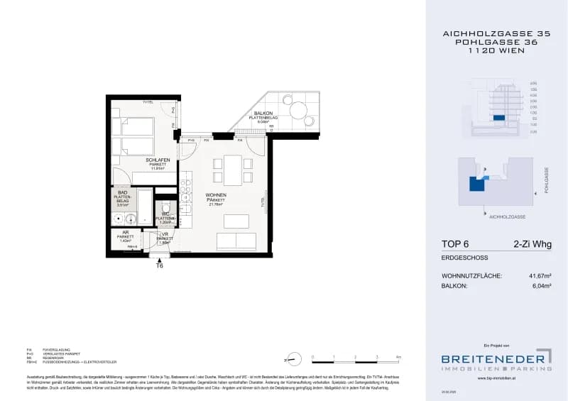 2-Zimmer-Wohnung kaufen in Wien – 41,67 m², € 264.000 – Bild 10 von 11