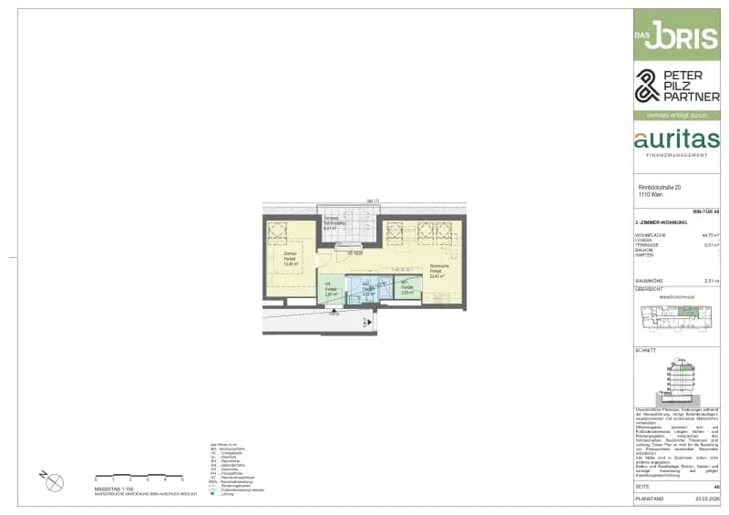2-Zimmer-Wohnung kaufen in Wien – 44,75 m², € 402.700 – Bild 5 von 5