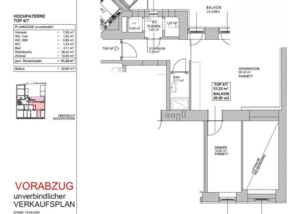 2-Zimmer-Wohnung kaufen in Wien – 51,98 m², € 399.000 – Bild 9 von 10