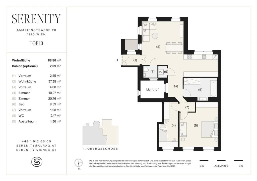 3-Zimmer-Wohnung kaufen in Wien – 88,86 m², € 575.000 – Bild 23 von 23
