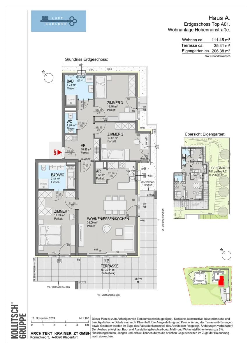 4-Zimmer-Wohnung kaufen in Graz – 111,45 m², € 799.500 – Bild 2 von 6