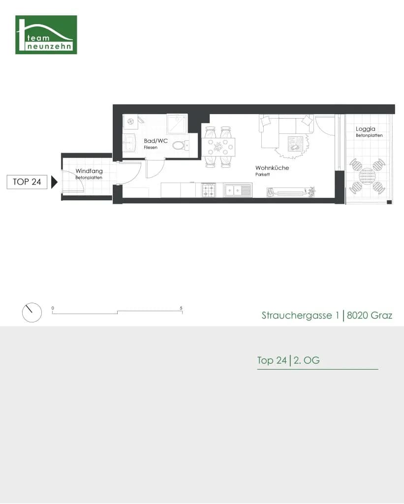 1-Zimmer-Wohnung mieten in Graz – 30,68 m², € 599 – Bild 17 von 17