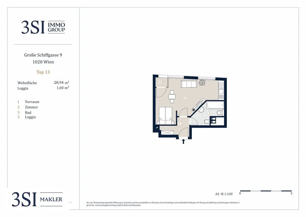 1-Zimmer-Wohnung kaufen in Wien – 28,94 m², € 275.000 – Bild 14 von 14